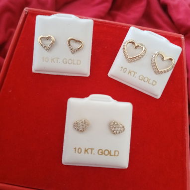 Variados modelos de aretes de oro 10k - 2/10