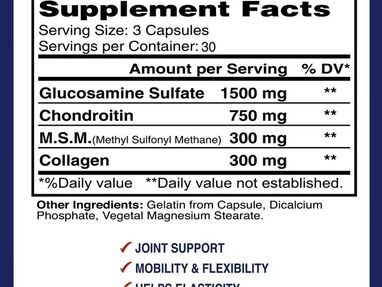 Glucosamina + chondroitin + collageno 90caps 12$ interesados whatsapp +1 786-309-4450 - Img 58712195