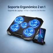 Soporte ergonómico 2 en 1 . Soporte de laptop - 4 fan + Soporte de móviles /25 - Img 54405413