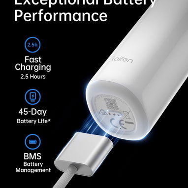 Cepillo Dental Laifen Wave Sonic - Cepillo de dientes eléctrico recargable con 3 cabezales 🌐 - 3/8