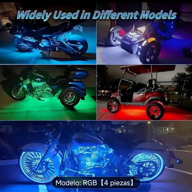 Sistema de LED decorativas RGB para motocicletas luces neón coloridas - Img 114202400