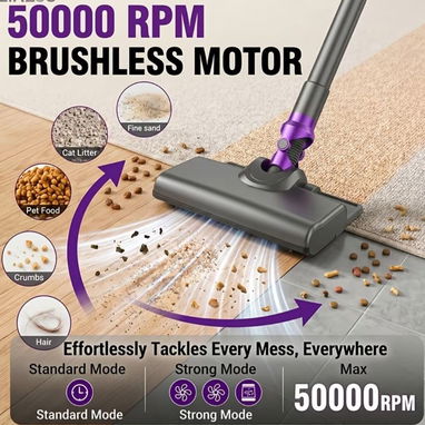 Aspiradora de mano inalámbrica con batería grande y accesorios - 5/6
