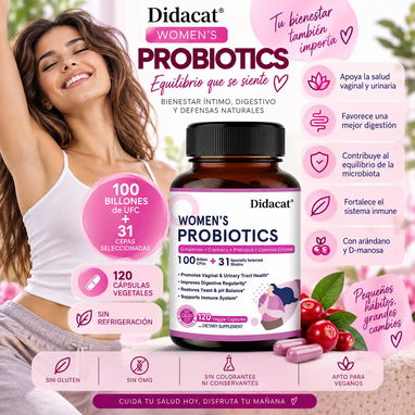 PROBIÓTICO FEMENINO para cuidar su microbiota, bienestar digestivo y salud femenina - 2/5