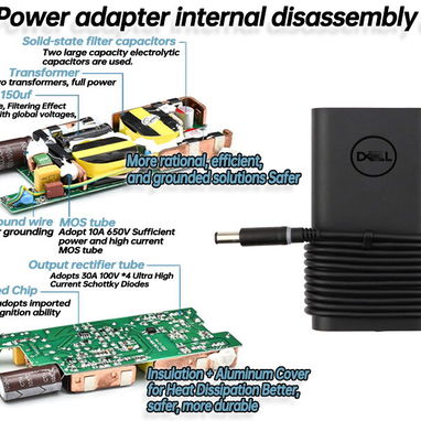 cargador de portátil Dell Latitude 5400 5480 5490 5500 5580 5590 7280 7290 7480 7490 E5470 E6420 E6430 E6540 53274327 - Img 123563826