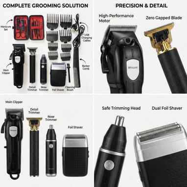 Se vende MAQUINA DE AFEITAR (SET COMPLETO DE CORTADORA DE CABELLO Y BARBA)  ¡Todo lo que necesitas para mantener tu cabe - 3/4