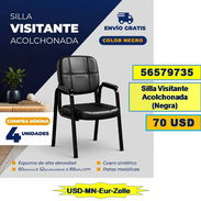 FG-721-P-FADIAR-Silla Visitante Acolchonada Negra....70 USD...56579735...Compra Mínima 4 unidades....Envio Gratis - Img 56416145