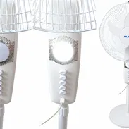 Ventilador recargable de pedestal de la marca Milexus 16 pulgadas, de color blanco y con rejilla metálica - Img 57190625