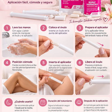 Óvulos vaginales femeninos íntimos Ácido bórico candidiasis vaginal vaginosos bacteriana ph balanceado netro - 4/4