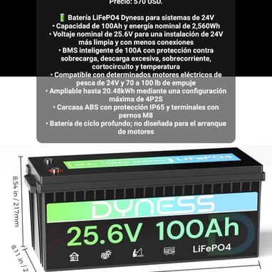 Baterías de 12v,12.8v,24v,25.6v de 100ah a 320ah, varios modelos (para inversores y sistemas solares de respaldo) - 5/9