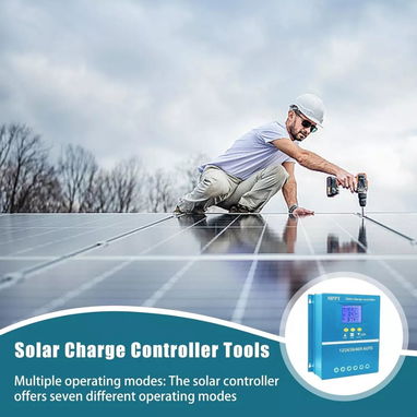 Controlador de carga Solar MPPT automático, regulador inteligente USB Dual para plomo-ácido/litio, pantalla LCD, - Img 83925891