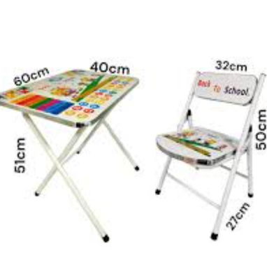 Set de mesa y silla para niños plegables - Img 124963037