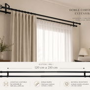 🪟 Cortinero Doble Expandible de Metal 💰 18 USD Dale un acabado elegante a tus ventanas con este cortinero doble - Img 56238620