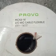 ROLLO D CABLE ROYALCORD PARA AUDIO, PROVO MCX2-18 2/C MIC - Img 50226723