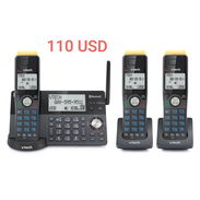 Teléfono inalámbrico Vtech de 3 bases de pantalla grande con sistema de contestadora - Img 58269141