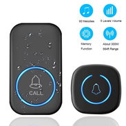 Timbre Inalámbrico GAMA ALTA (Alcance 300M) Sonido POTENTE 110dB, Resistente Agua IP55 Casa Varias Melodías NUEVO - Img 58012823