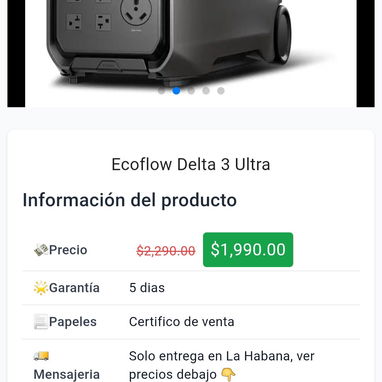 Ecoflow (varios modelos) Delta 2, Delta 2 max, delta 3 clásica, delta 3 max, delta pro ultra, delta 3 plus,delta 3,etc - 4/8