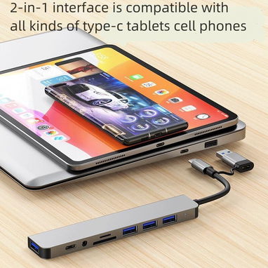 💻​ HUB USB - TIPOC MULTIFUNCION 💻​  8 EN 1 💻​ PUERTOS USB 💻​ 3.5 💻​ SD - MICROSD 💻​5.887.23.60 - Img 126100739