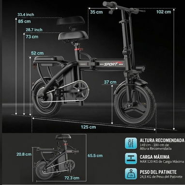 Bicicleta electrica plegable modelo F9-1 - Img 126201928