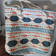 ✨ Bolso Tote Boho | Casi nuevo (muy poco uso). Lona resistente, asas de cuerda y gran capacidad. 💰 Precio: $3500 - Img 58100779