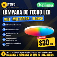 💡 Lámpara de Techo LED Inteligente WiFi Multicolor y Luz Blanca Regulable | $30 USD - Img 58410611