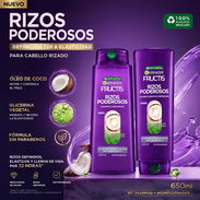 Original Shampoo y acondicionador Garnier Fructis Rizos Poderosos 650 mL - Img 55777531