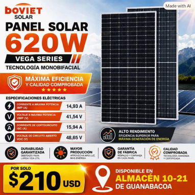 Panel solar monofacial 620w boviet solar nuevo - 3/3