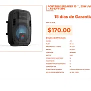 Corneta JVC de 15" con Conexión USB y Bluetooth para Fiestas VPT#-0249 - Img 55666817