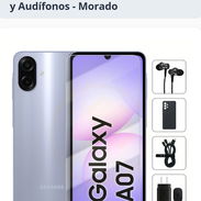 Teléfono Samsung Galaxy A07 EU A075F/DS 4Gb Ram, 128Gb Almacenamiento, Con Cover, Mica y Audífonos - Morado - Img 53112877