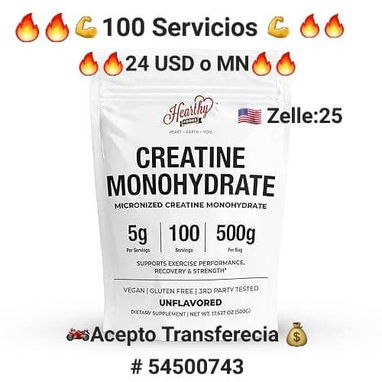 Creatina monohidratada micronizada, marca Americana de 100 SERVICIOS - Img 120948051
