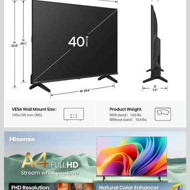 Se vende Smart TV Hisense 40' - 2/3
