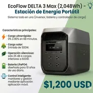 ECOFLOW Delta 3 Max (2,048Wh) - Estación de Energía – Planta Eléctrica - Img 54181190