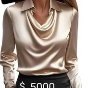 Blusa elegante de satín,de mujer( nueva)( - Img 58035255