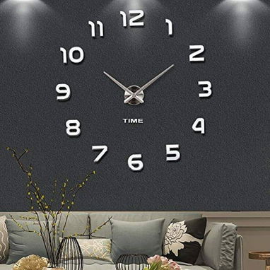 RELOJ DE PARED EFECTO ESPEJO 3D 120 CM DIÁMETRO.  25 USD - 5/5