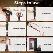 Kit de Abridor de Vino Electrico 53738631 espectacular set de accesorios para los amantes del vino  ✅️Abridores Eléctric - Img 50194267