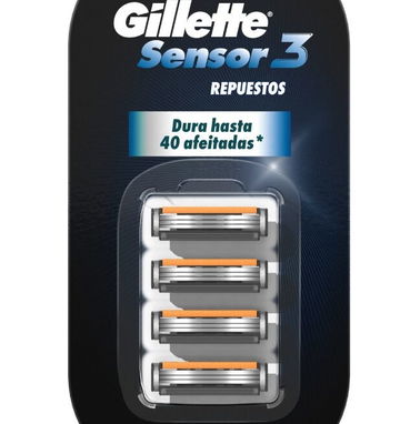 MAQUINA RECARGABLE DE AFEITAR GILLETTE SENSOR 3 + 6 CARTUCHOS - Img 73378241