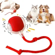 PELOTA INTERACTIVA CON RUEDAS Y CORDÓN PARA PERROS Y GATOS - Img 56436091