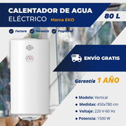 Calentador de agua de 80 litros Marca EKO - Img 57832160