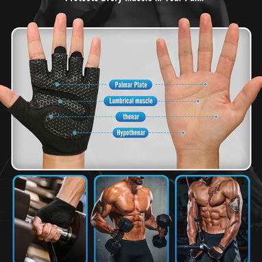 COFIT Guantes de fitness ventilados, guantes de levantamiento de pesas con protección de palma, versátiles - Img 91152773