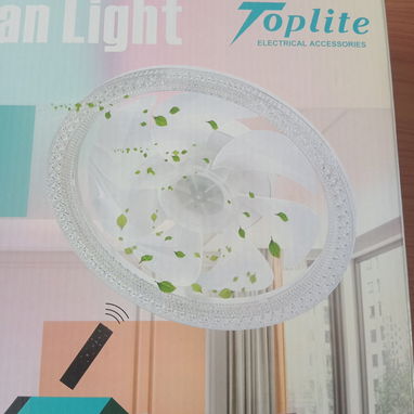 Lámpara Con Ventilador Led 30W Control Remoto, Lámpara Led Fan 30W Ahorro Energía y Confot VPT# - 7/10