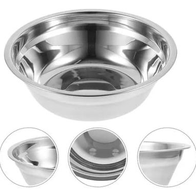 COMEDERO Plateado de Acero Inoxidable - 3/4