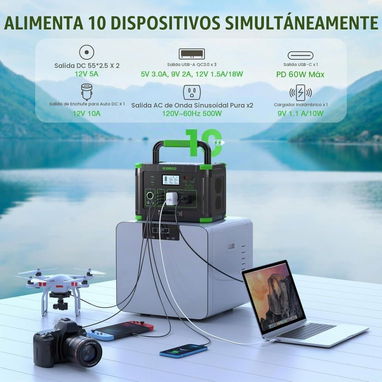 📞53884600.🎇 ESTACIÓN DE ENERGÍA PORTÁTIL EB500 – 519.48Wh / 500W🎇 Mensajería disponible.🚴 - 5/8