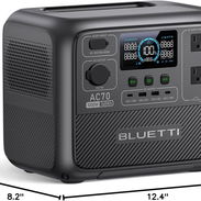 📞53884600.🎇 BLUETTI AC70 – Estación de Energía Portátil 768Wh🎇 Mensajería disponible.🚴 - Img 54559156