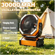 Ventilador portátil recargable TUIAIAO 30000 mAh de 8 pulgadas con luz, control remoto y oscilación - Img 56788565