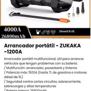 Arrancador portátil - ZUKAKA -1200A. Multifunción: arrancador, powerbank y linterna. Nuevo - Img 52355063