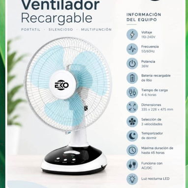 Ventiladores recargables y clásicos - 2/5