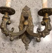 Candelabros de bronce macizos - Img 50484557