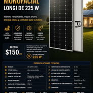 PANEL SOLAR MONOFACIAL LONGI DE 225 W Nuevos - Img 56945439
