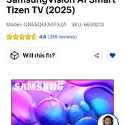 Samsung 55" Class Q6F Series QLED 4K UHD SamsungVision AI Smart Tizen TV.$550.00 USD - Img 55776730