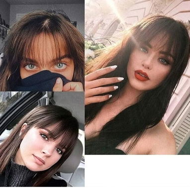 Extensión de pelo flequillo o cerquillo sintético - 4/5