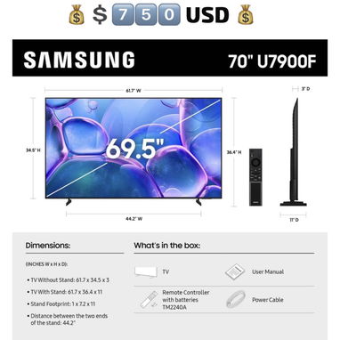 TV de 50”-85” Pulgadas Samsung , LG , TCL Smart TV ( 2025 )Ultimas series  Lo mejor en Precios - Img 117678384